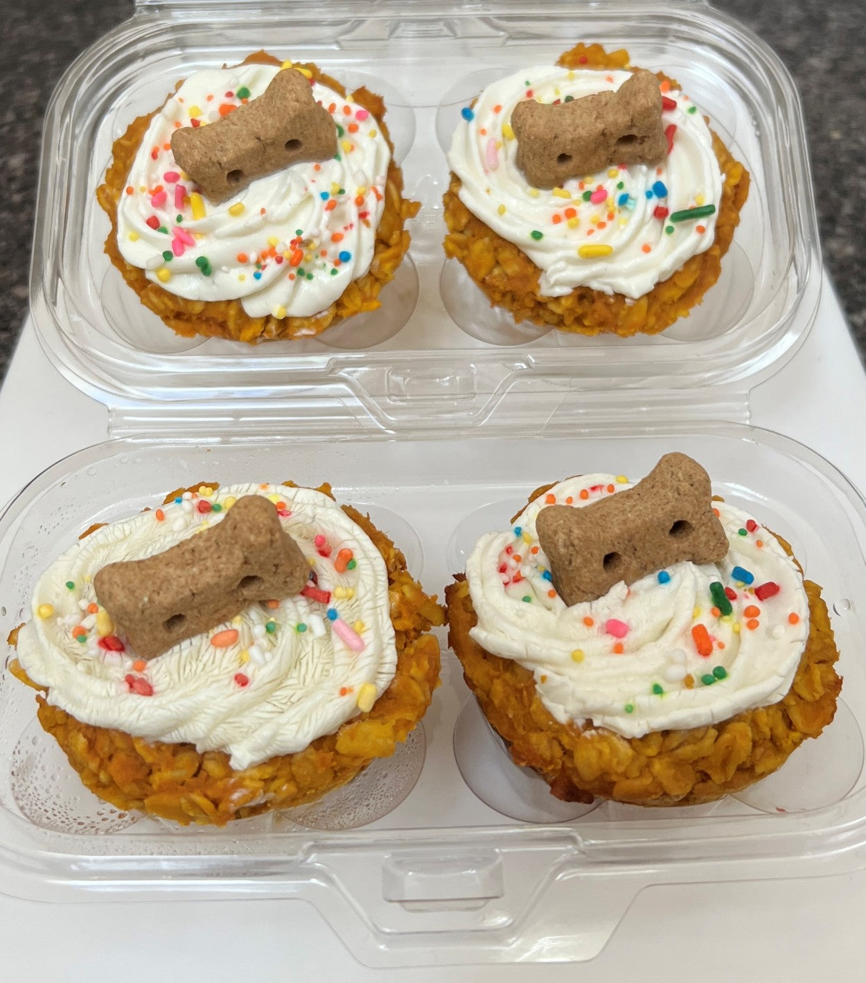 4 Pack - Buy 3 Get One Free - Large Pumpkin and Peanut Butter Pupcakes