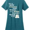 Womens T-Shirt Never Walk Alone (Teal)
